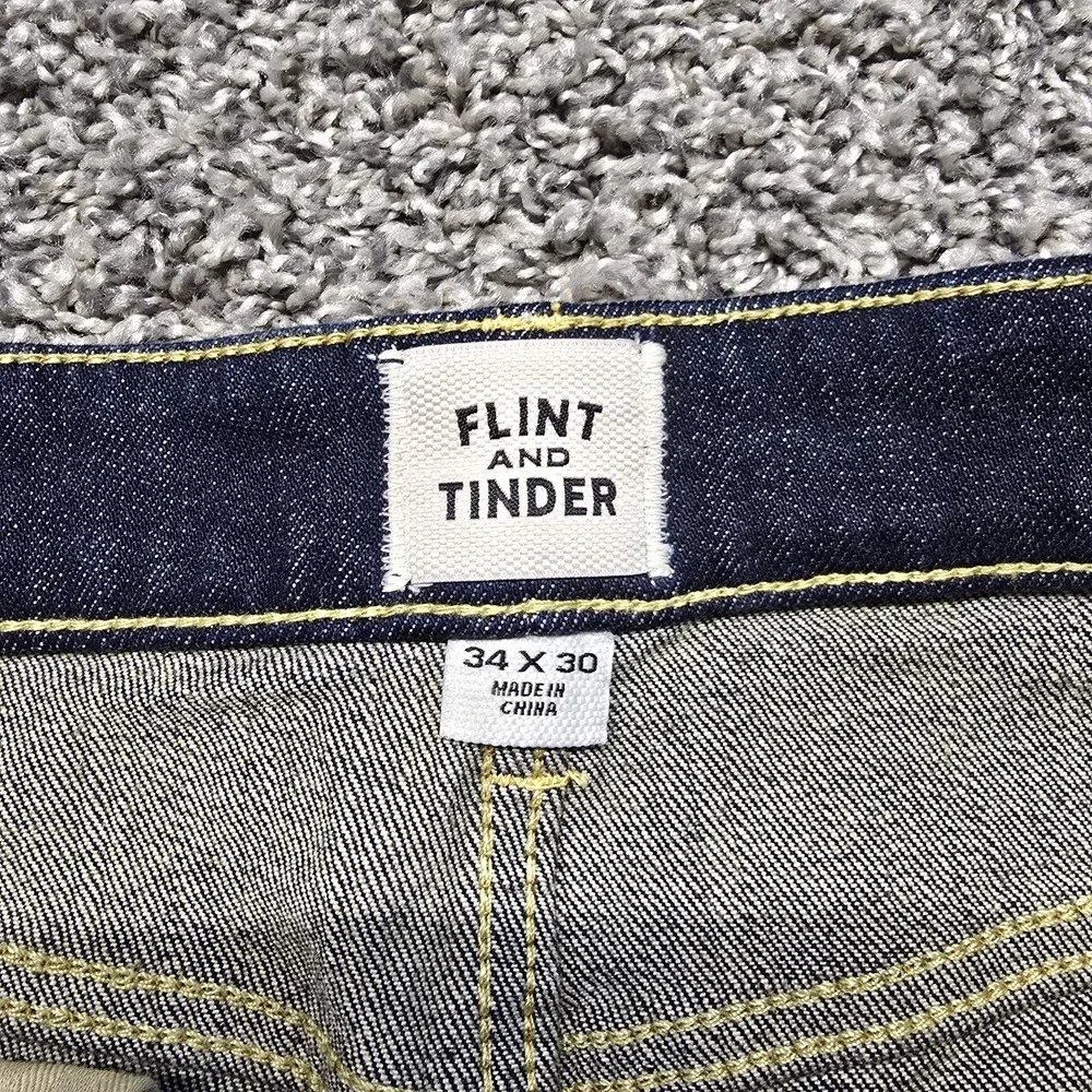 Flint And Tinder Salvage Denim Jeans Men Size 34x30 Athletic Tapered Fit - Picture 2 of 12